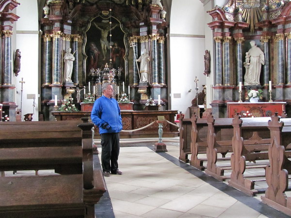 De prachtige barokkerk in Zwilbrock.